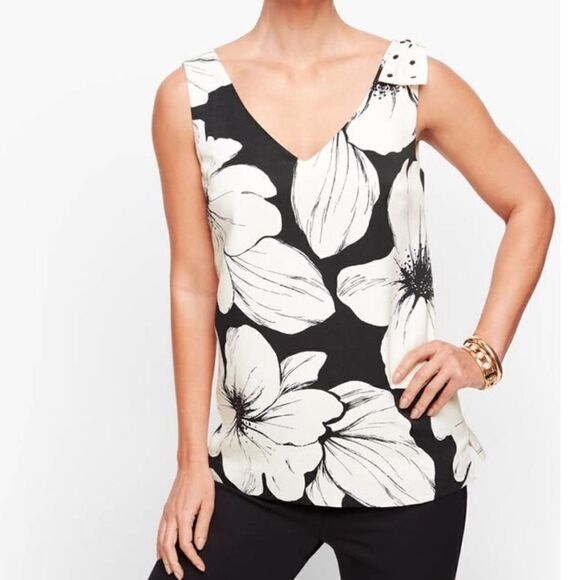 Talbots Primose V-Neck Shell Tank Top Size 12 - Picture 1 of 12